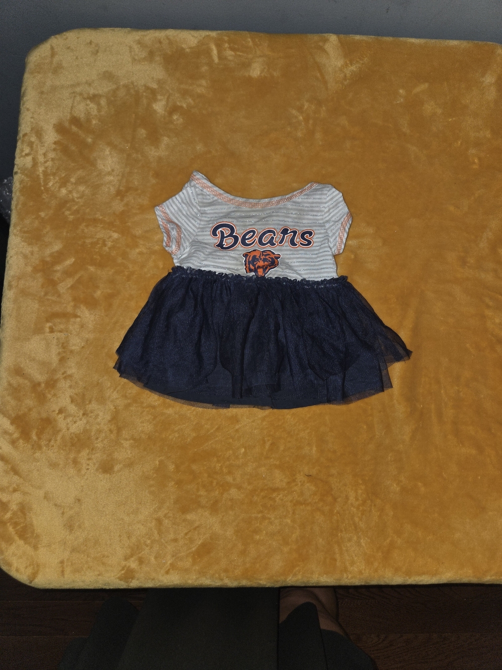 NFL Girls Navy and White Bears Tulle Skirt